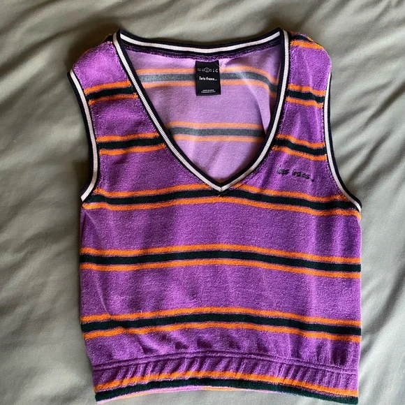Source Unknown Sweaters Womens Purple Cropped Sweater Vest